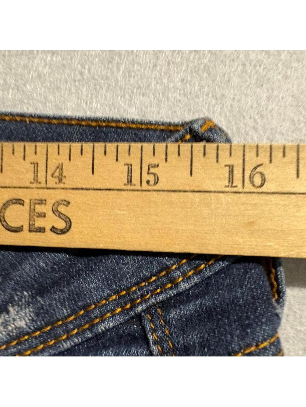 Sneak Peek Distressed Skinny Jeans Womens Size 9 Blue Denim Ripped Low Rise - Picture 7 of 13